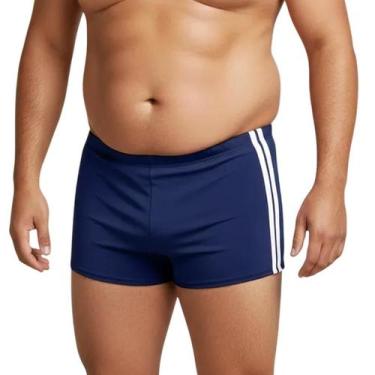 Imagem de Sunga Boxer Masculina Adulto Plus Size Liso Box Tamanho Grande Forrada