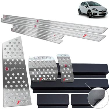 Imagem de Punto T-Jet 2007 2012 Soleira Pedaleira Auto Descanso Prata