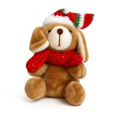 Imagem de Mini Urso De Pelúcia Cachorro 12cm C/Gorro 1Un 1114146 Cromus