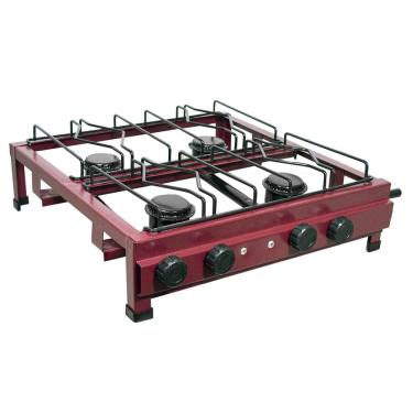 Imagem de Fogão Industrial de Mesa/Bancada 4 Bocas Baixa Pressão ROA