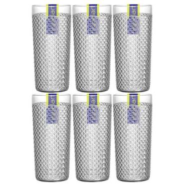 Imagem de 6 Copos Bico De Jaca Em Acrílico 500 Ml Suco Água N438 - Niquelart