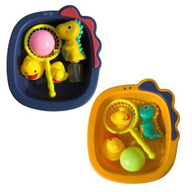 Imagem de 2 Kit Brinquedo de banho para bebê infantil bichinhos coloridos intera