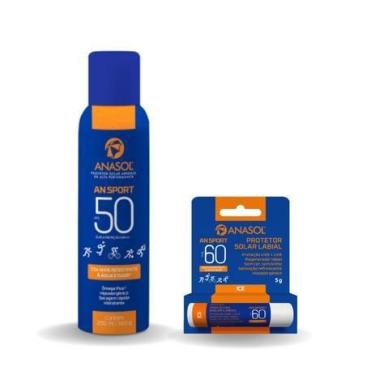 Imagem de Combo Anasol An Sport Protetor Spray Corporal FPS 50 + Protetor Labial