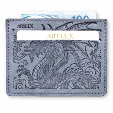 Imagem de Porta Cartão e CNH Slim Dragão Artlux 3091, Azul Aço, Sintentico