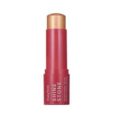 Imagem de Iluminador Stick Linha Rosa Shine Stone – Brilho Sofisticado com Toque Suave e Efeito Natural, Perfeito para Destaque na Maquiagem do Dia a Dia (Carnelian Glow 702-5)