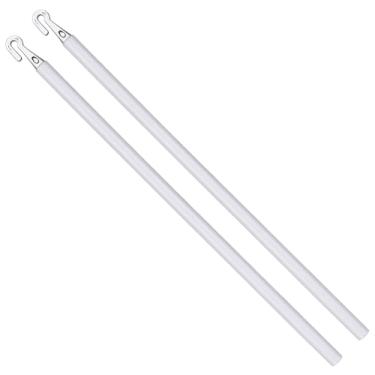 Imagem de Ptwola 2 pares de varinhas destacáveis de 61 cm, persianas de plástico, varinha inclinada, varinha de janela, substituição com gancho abridor de cortina, varinha vertical, peças de substituição para