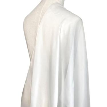 Imagem de 12 Momme Vestido feminino com viscose de seda natural chiffon tecido Telas tule camisa vestidos para costura por jardas SVC12L (branco natural, 1 jarda)