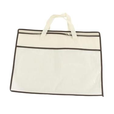 Imagem de KiBcsLic Bolsa de armazenamento de travesseiros, sacola portátil para mudança e embalagem, organizador de armário para brinquedos, edredom, suéteres e roupas, Marrom