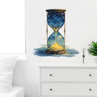 Imagem de RoyoLam Adesivos de parede Stardust Ampulheta Removíveis Fantasia Vinil Adesivos para Quarto de Estar e Banheiro Decoração Descasque e Cole Arte de Parede em Aquarela