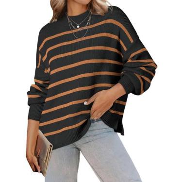 Imagem de Suéter Dokotoo 2024 Outono Inverno Feminino de Manga Comprida Preto