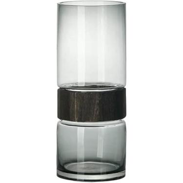 Imagem de CYYHGD Vasos de flores de vidro, decoração de quarto, enfeites de quarto, vaso de centro de casamento, vasos criativos de flores secas para arranjo de flores