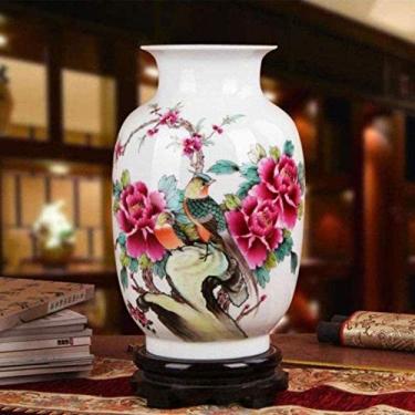 Imagem de Vaso Grave Excelente Porcelana Jingdezhen Cerâmica Coisas Significativas Próprias Ideias de Capital Favorito Decoração Porcelana Pastel 22 x 32 cm para Flores