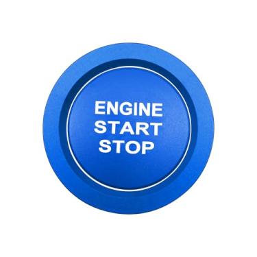 Imagem de LANZMYAN Capa de botão Push Start Stop compatível com Toyota Keyless One Click Push Start Button Trim Sticker para 14ª coroa 2015 2016 2017 2018 acessórios interiores de liga de alumínio (2 peças