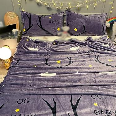 Imagem de Cobertor, único, quente, microfibra, cobertor de colo, elegante, semi-duplo, cobertor de pele, macio (cor 14, 120 * 200 cm)