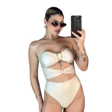 Imagem de Maiô Noronha Com Bojo E Alças Removíveis Argola Orgânica - Maré Maré, 