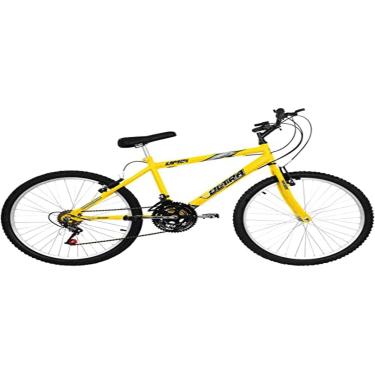 Imagem de Bicicleta Ultra Bikes Aro 24 Reforçada Freio V-Brake – 18 Marchas Amarelo