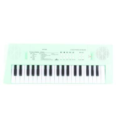 Imagem de RiToEasysports Piano Elétrico Com Teclado Musical de 37 Teclas, Instrumento de Treinamento para Iniciantes, Tamanho Portátil Com Microfone, para Diversão Musical Infantil (Verde)