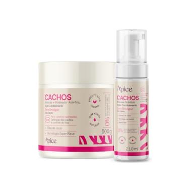 Imagem de KIT Cachos Mousse 210ml E Ativador 500ml Apice Cosmetics NOVA FRAGRÂNCIA