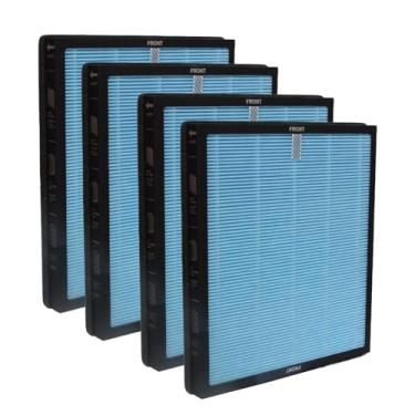 Imagem de PUREBURG Filtro de substituição compatível com purificadores de ar Airtok AP2301 AP2301W, pacote com 4 unidades de carbono ativado H13 HEPA 3 estágios, filtragem de poeira limpa a ar