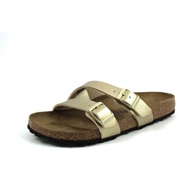 Imagem de BIRKENSTOCK Sandália feminina Mules, Dourado, 6