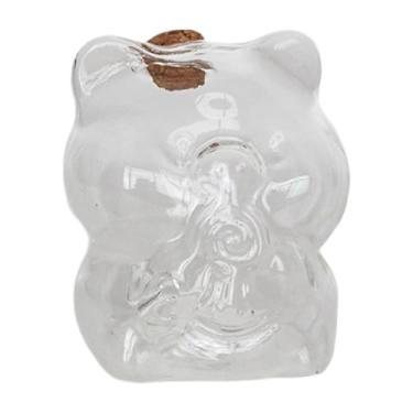 Imagem de Fenteer Cofrinho de vidro transparente, jarra de vidro, decoração para casa, enfeite criativo transparente, caixa de dinheiro, cofrinho de porco para mesa de, Claro