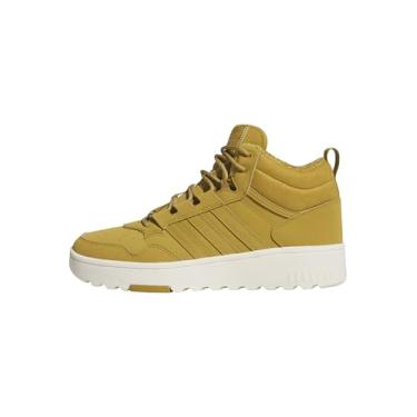Imagem de adidas Tênis unissex adulto Hoops 4.0 cano médio, Bronze pré-amado/branco-esbranquiçado/esbranquiçado, 38 BR