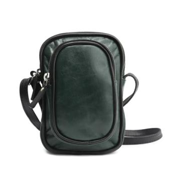 Imagem de Shoulder Bag Unissex em Couro Legítimo Manu (Verde)