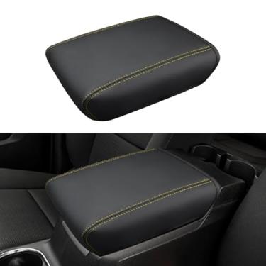 Imagem de INTGET Capa de console central para Chevy Colorado/GMC Canyon 2026 Acessórios 2023 2024 2025 Trail Boss/Truck/ZR2/AT4 Interior do carro Almofada de tampa do descanso de braço do meio de couro (pontos