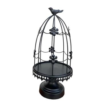 Imagem de Bothyi Suporte de Vela de Ferro para Gaiola de Pássaros, Ornamento para Velas, Suporte para Velas para Armário, Cozinha, Lareira, Aniversário, Casa, Preto