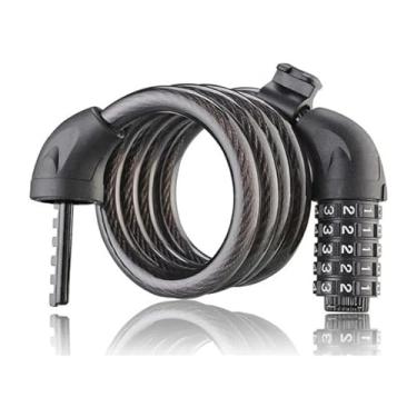Imagem de Cadeado Bicicleta Com Senha Numérica Aço Reforçado Trava Bike Moto Capacete Portão Segurança