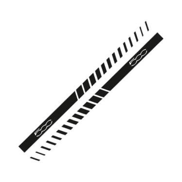 Imagem de Adesivos De Carro Fiat 500 Abaith Racing 2PCS Vinil Listras Laterais P