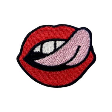 Imagem de Emblema bordado com boca sexy Lady's Hot Lips Ferro em Costurar
