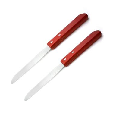 Imagem de Art&Beauty Espátula de cobertura de bolo reta de 15 cm, aço inoxidável profissional com cabo de madeira, pacote com 2 ferramentas de decoração de silicone para cobertura