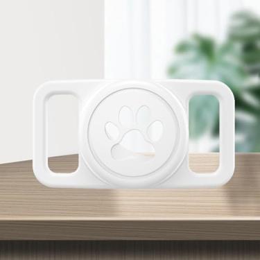 Imagem de Suporte de coleira 2 unidades, suporte de coleira de cachorro para etiqueta de rastreamento, capa de silicone GPS PositionCase para cães (preto)