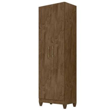 Imagem de Armario Multiuso New Iris 2 Portas 181x55 Cm Castanho Wood - MOVAL MOV