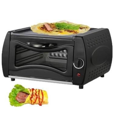 Imagem de Forno EléTrico Multifuncional 2 Em 1 Com FunçãO De Panquecas,2100 W Pode Assar Ou Fritar,Com Bandeja De Assar E Grelha,AléM De Uma Frigideira Superior Para PãEs,Panquecas