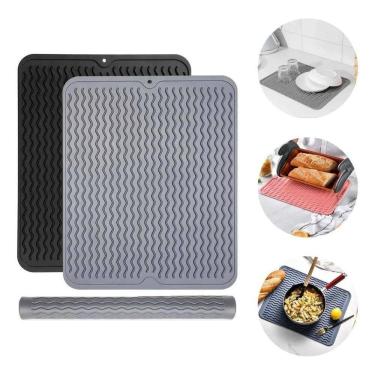 Imagem de Descanso De Panela E Louça Escorredor De Silicone Tapete Pia