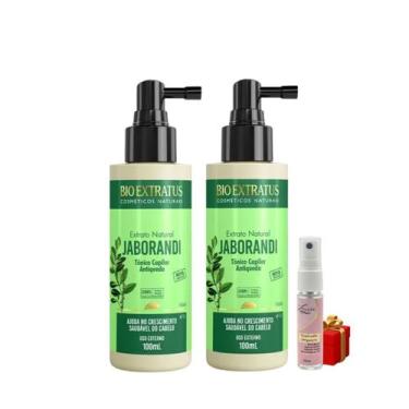 Imagem de Kit 2 Tonico capilar Jaborandi 100 ML Bio Extratus + Presente Lourre 1