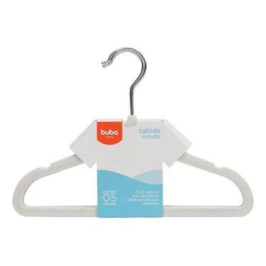 Imagem de Cabide Veludo Infantil 5 unidades Bege 10641 Buba