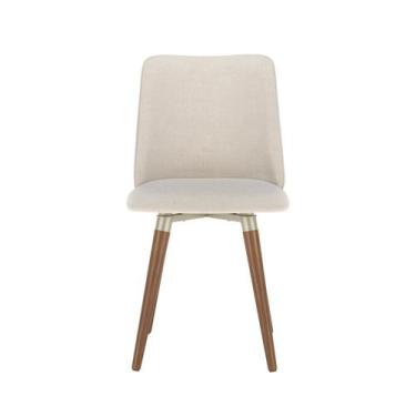 Imagem de Conjunto com 2 Cadeiras Giratórias Madeira Natural Dakota 2 Unidade - 