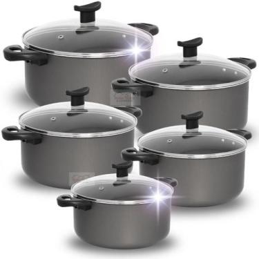 Imagem de Jogo de Panelas Caçarolas 16 a 24 Peças Antiaderente Teflon Panelas Gr