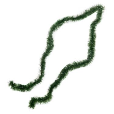 Imagem de Festão Decoração De Natal Metalizado 2 Metros Cor Verde Ø14cm