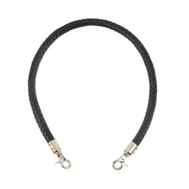 Imagem de Alça de ombro 30/40/60 cm alça de bolsa colorida substitui alça de ombro de couro moda bolsa de mão tecida corrente PU fivela de metal alças acessórios alça de bolsas (cinza, 40 cm)