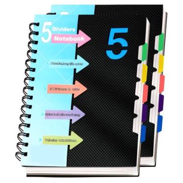 Imagem de Caderno CAGIE 5, assunto, 220 páginas, A5 com divisórias, 6 x 8 polega