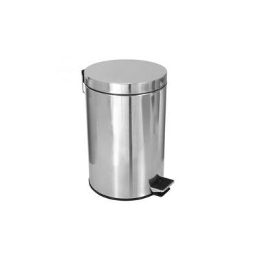Imagem de Lixeira Inox Banheiro Lixeira Metal Inox 12l Com Pedal Luxo - Zhejiang