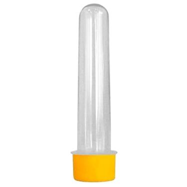 Imagem de TUBETE GRANDE COM TAMPA R28 PLÁSTICA - AMARELA