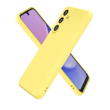 Imagem de oakxco Capa de silicone para Samsung Galaxy A15 5G, ultrafina, fina, para mulheres e meninas, cor lisa, minimalista, estética, fofo, design feminino, gel de borracha macia TPU com capa para câmera