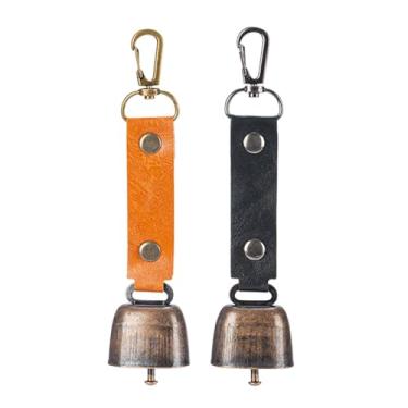 Imagem de MotiveTech 2x Sinos de Urso Altos, Sinos de Sobrevivência para Ursos, Sinos para Cães, Portáteis com Mosquetão, Chaveiro, Etiqueta para Mochila para Emergências