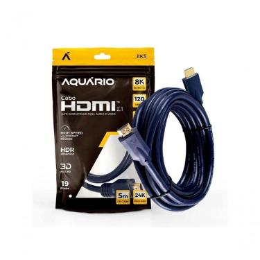 Imagem de Cabo Hdmi Aquario 8k5 8k Macho X Macho 2.1 5m