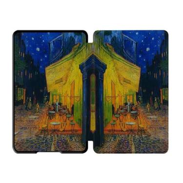 Imagem de Akacy Capa com função auto despertar/hibernar/à prova d'água para Kindle (10ª geração, modelo: J9G29R, lançado em 2019) capa com padrão pintado de 6 polegadas (8)